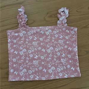 Streetwear Society Pink Floral Crop Top